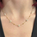 Collier Fleur blanche